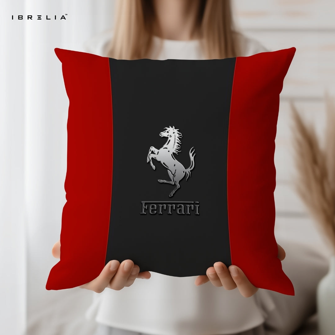 Ferrari Cushion 15x15 Inch | Luxury Sports Car Pillow | IBRELIA™ IBRELIA