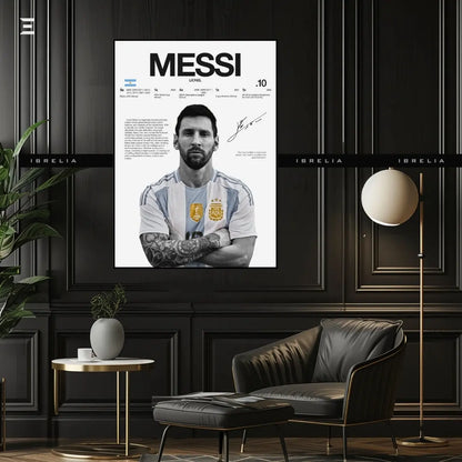 Premium Resin Coated Wall Art – Lionel Messi Argentina Printed Signature Collectible | IBRELIA Pakistan IBRELIA