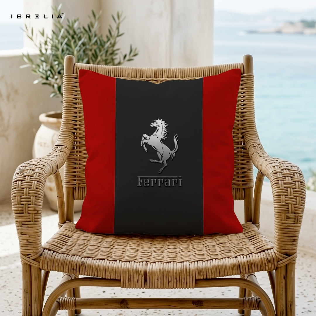 Ferrari Cushion 15x15 Inch | Luxury Sports Car Pillow | IBRELIA™ IBRELIA
