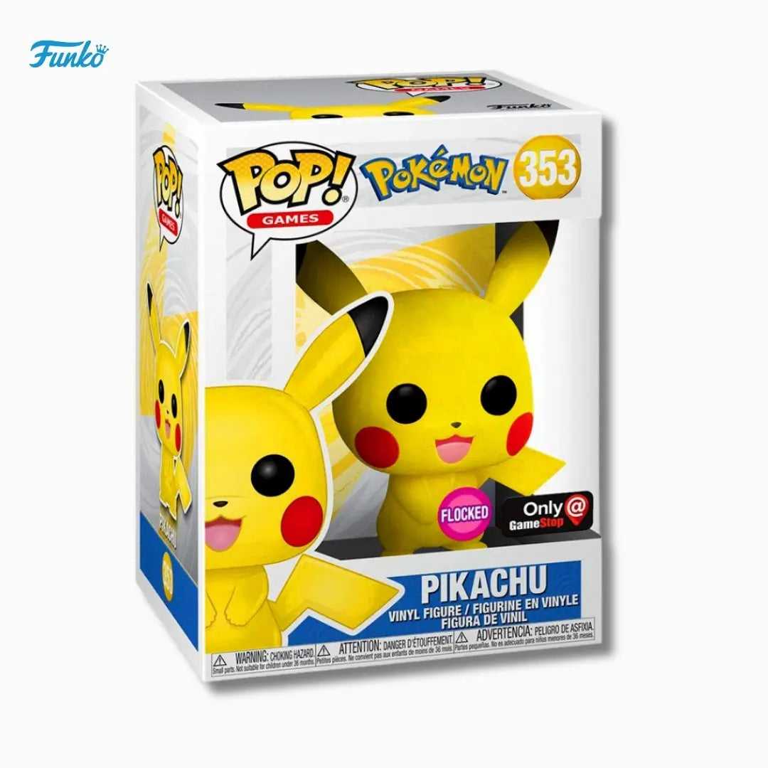 Funko Pop! Pokémon: Flocked Pikachu #353 – GameStop Exclusive (4-Inch) IBRELIA