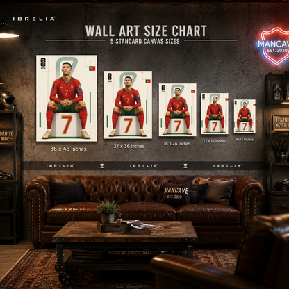 Cristiano Ronaldo FIFA World Cup 2026 Wall Art – Portugal Football Legend Poster | IBRELIA™