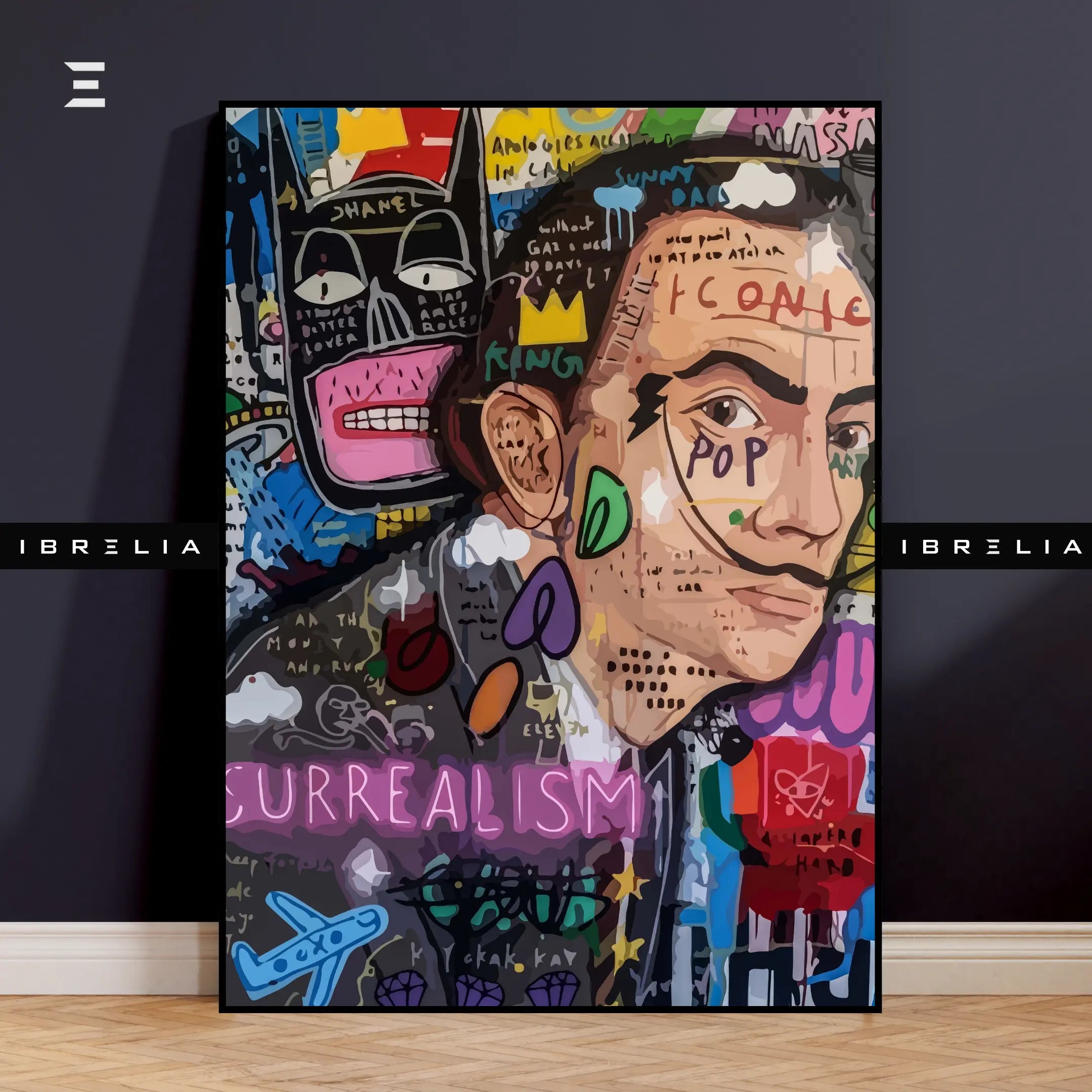 Salvador Dalí Graffiti Pop Art Resin Wall Art – “Surreal Icon” Edition | IBRELIA IBRELIA