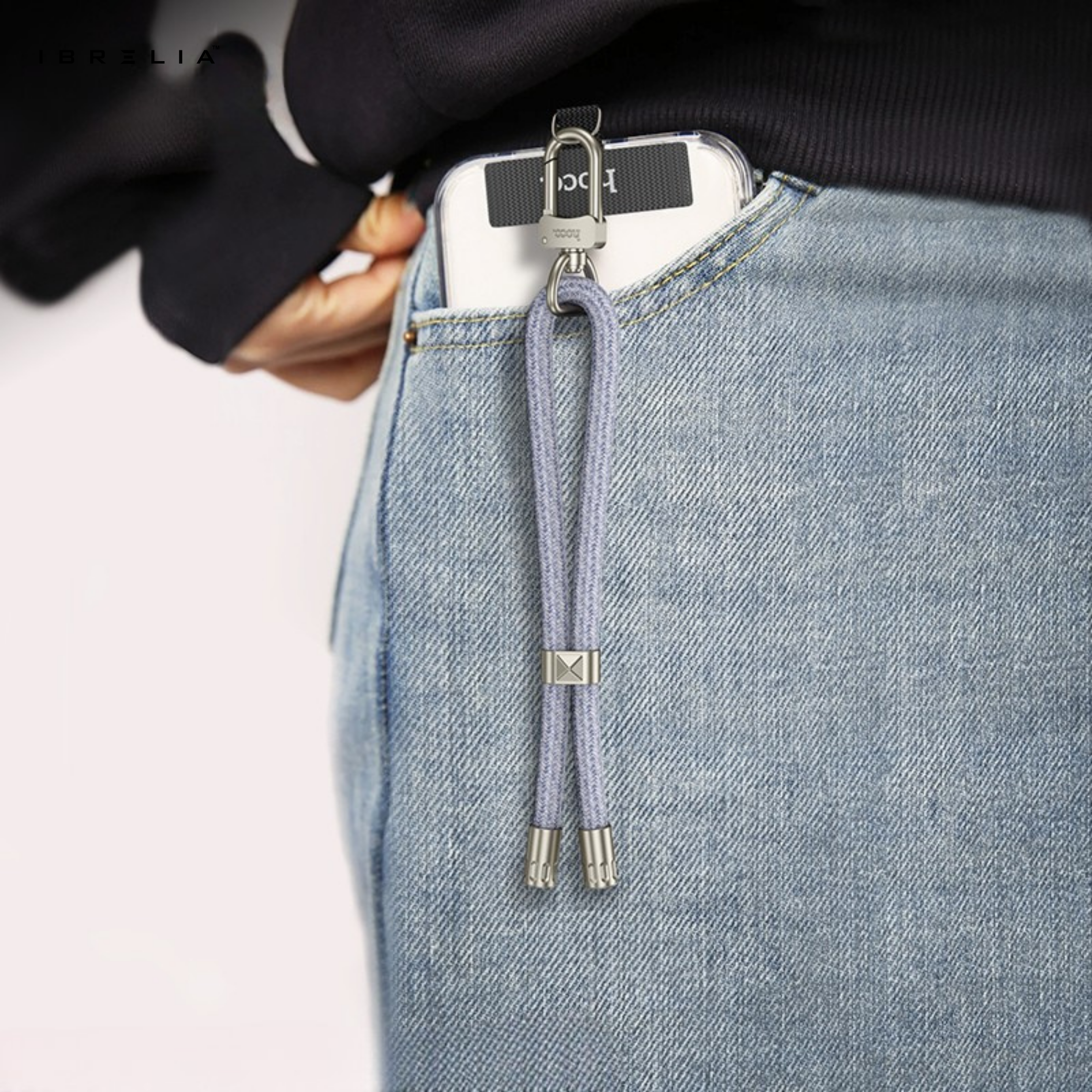 HOCO GH4 Prevent Loss Phone Lanyard – Anti-Drop Nylon Strap with Zinc Alloy Hook | IBRELIA™