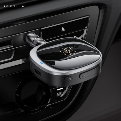 HOCO E80 In-Car AUX Wireless Receiver – Bluetooth 5.3 Audio Adapter with LED Display | IBRELIA™