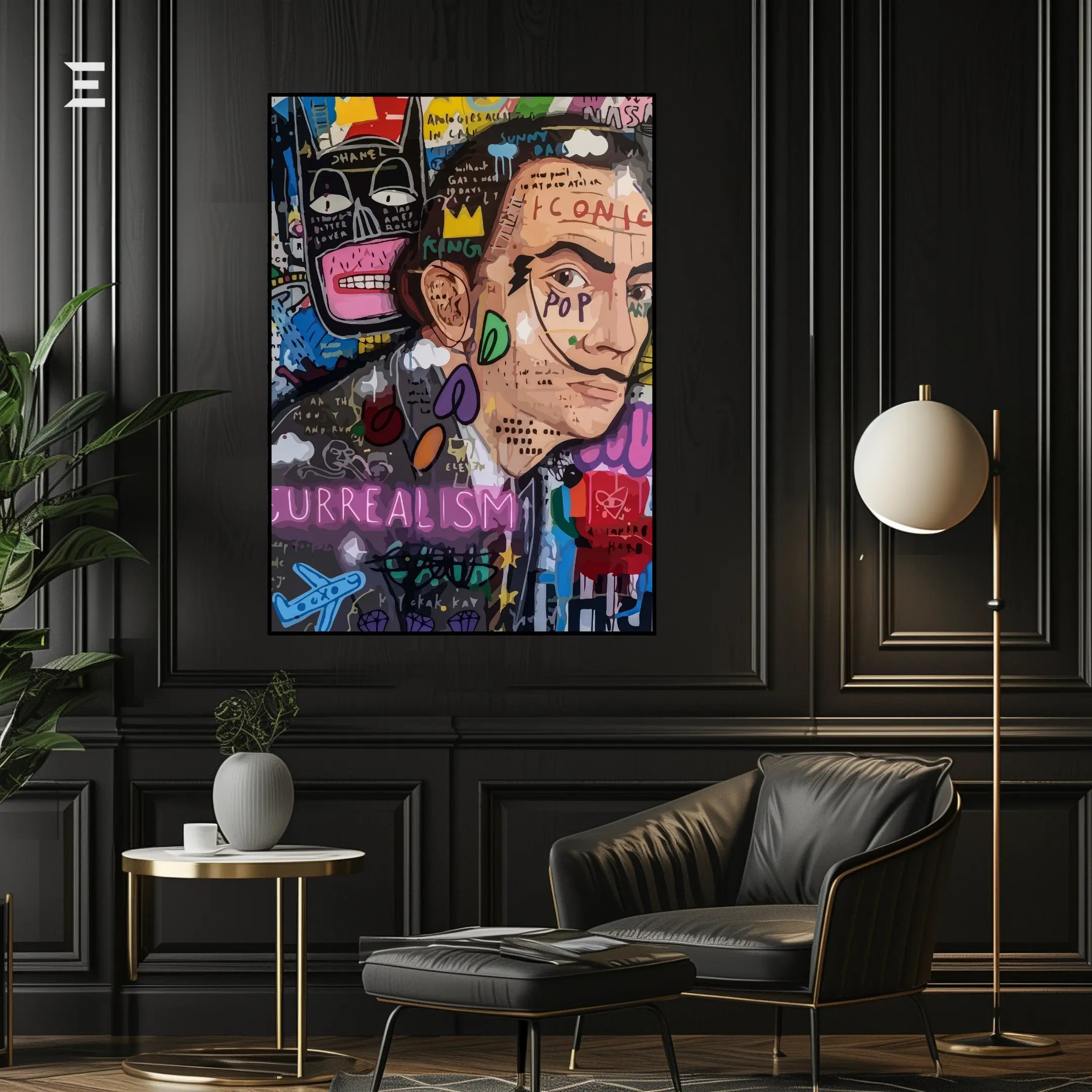 Salvador Dalí Graffiti Pop Art Resin Wall Art – “Surreal Icon” Edition | IBRELIA IBRELIA