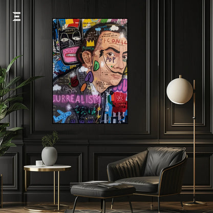 Salvador Dalí Graffiti Pop Art Resin Wall Art – “Surreal Icon” Edition | IBRELIA IBRELIA