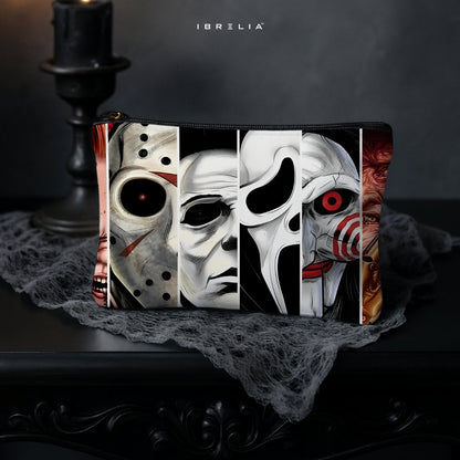 Classic Horror Legends Makeup & Pencil Pouch – Double-Sided Print – IBRELIA™ IBRELIA