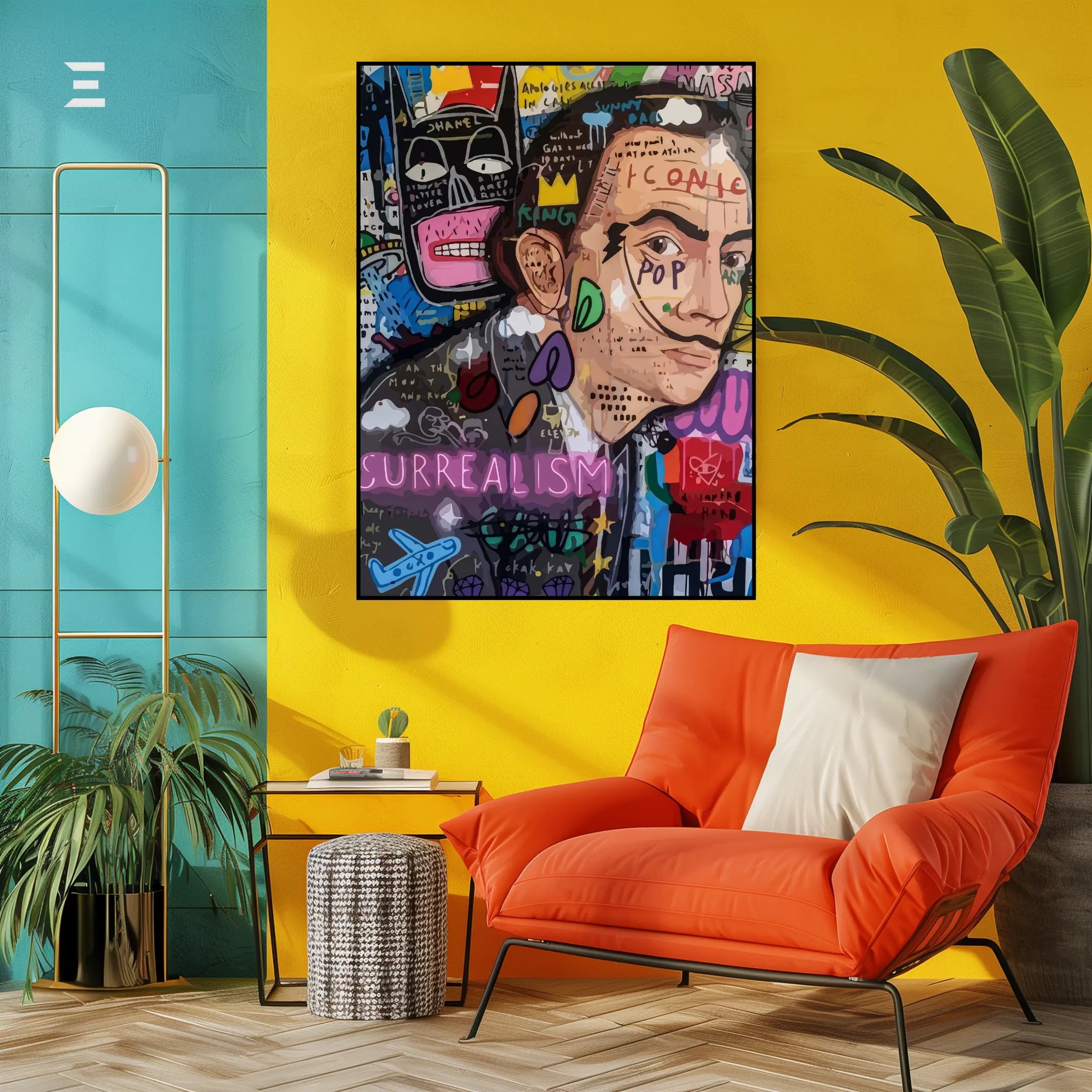 Salvador Dalí Graffiti Pop Art Resin Wall Art – “Surreal Icon” Edition | IBRELIA IBRELIA
