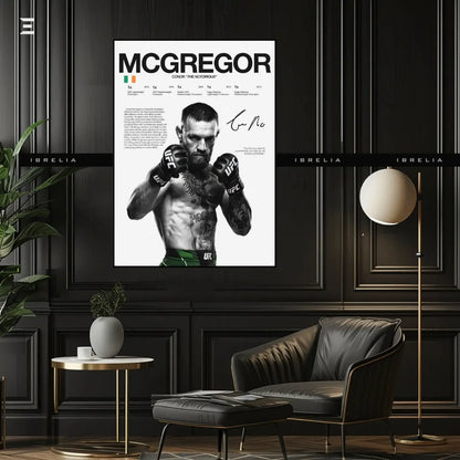 Premium Resin Coated Wall Art – Conor McGregor Printed Signature Collectible Frame | IBRELIA Pakistan IBRELIA