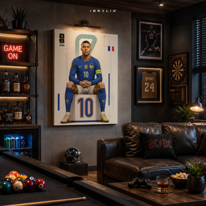 Kylian Mbappé FIFA World Cup 2026 Wall Art – France Football Superstar Poster | IBRELIA™