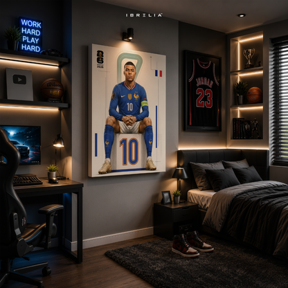 Kylian Mbappé FIFA World Cup 2026 Wall Art – France Football Superstar Poster | IBRELIA™