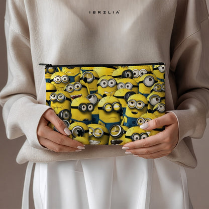 Cute Yellow Minions Makeup & Pencil Pouch – Double-Sided Print – IBRELIA™ IBRELIA