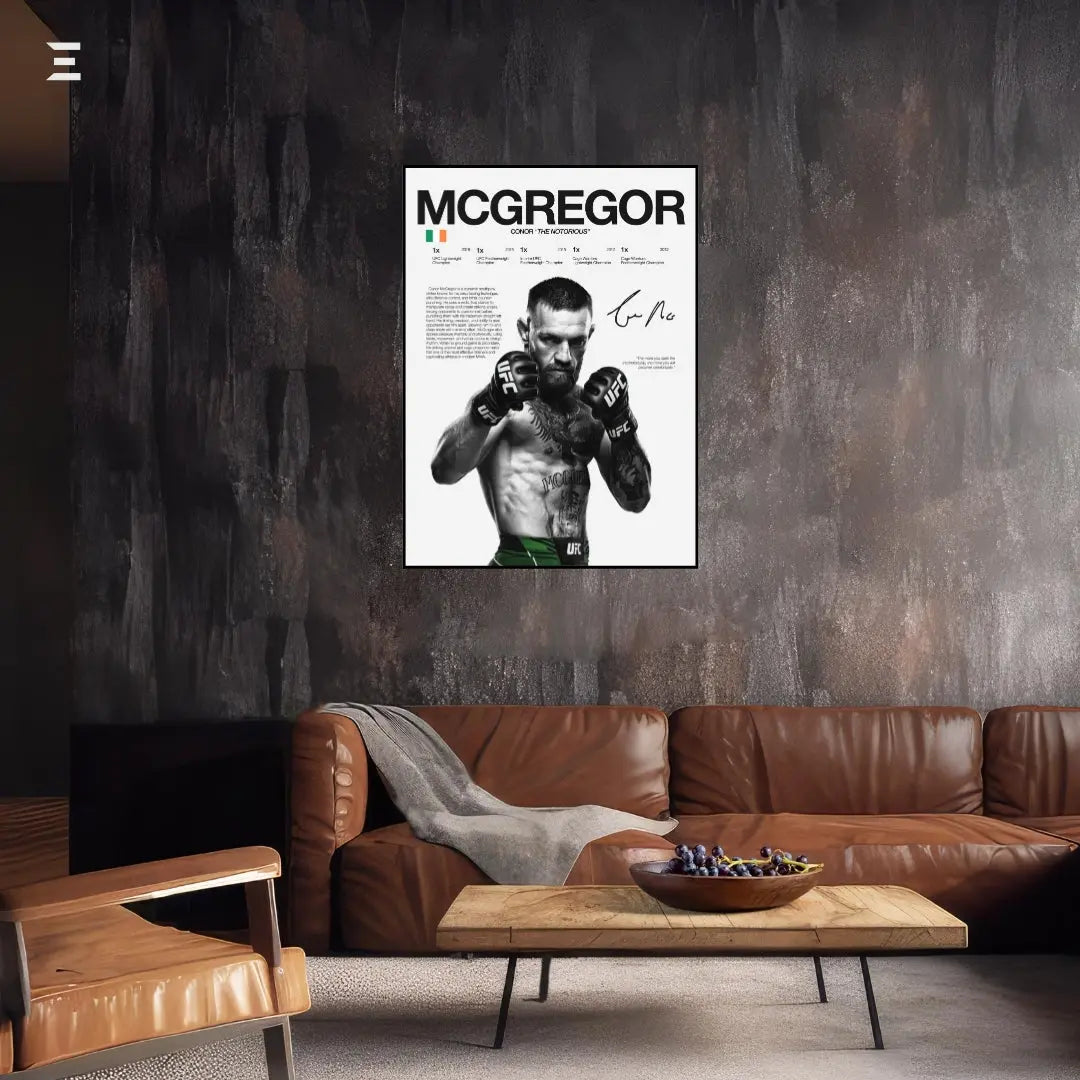 Premium Resin Coated Wall Art – Conor McGregor Printed Signature Collectible Frame | IBRELIA Pakistan IBRELIA