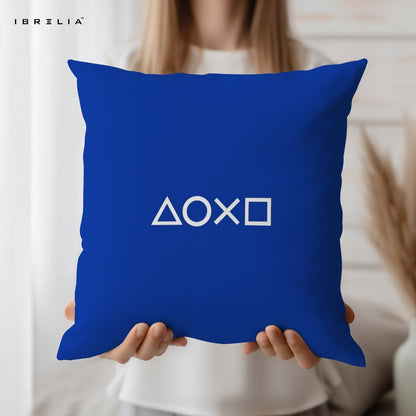 PlayStation Symbols Cushion 15x15 Inch | Gaming Minimal Pillow | IBRELIA™ IBRELIA
