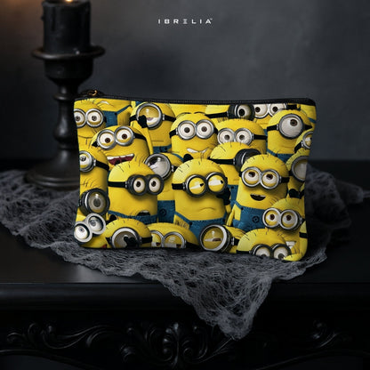 Cute Yellow Minions Makeup & Pencil Pouch – Double-Sided Print – IBRELIA™ IBRELIA