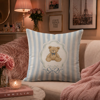 Cute Teddy Bear Baby Cushion | Premium Velvet Suede | Double-Sided Print