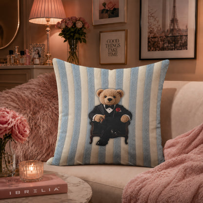 Don Vito Corleone Teddy Bear Cushion | Premium Velvet Suede | Double-Sided Print