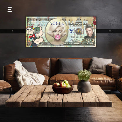 Ultra Wide Wall Art – Exclusive Pop Art Dollar Design | IBRELIA IBRELIA