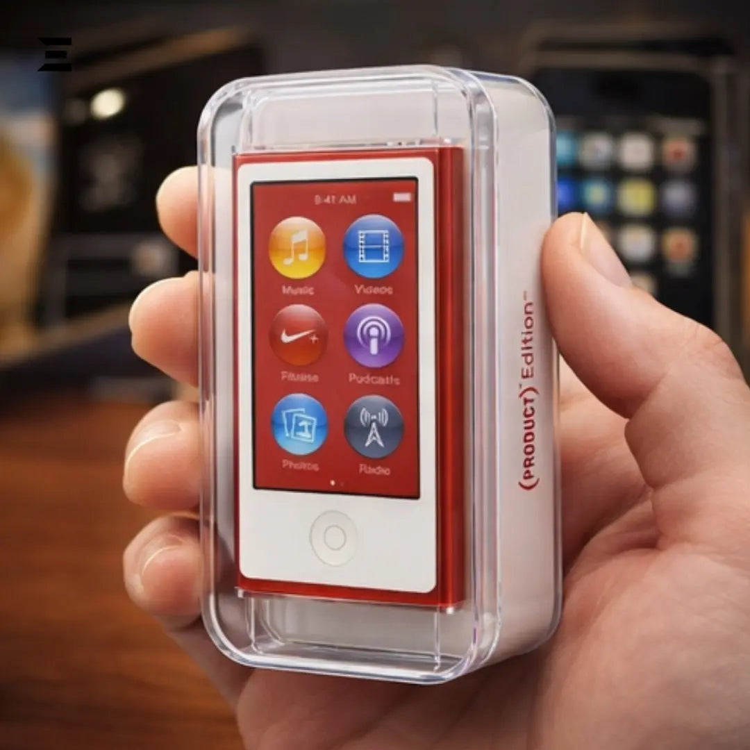 Apple iPod Nano (Brand New Sealed) – Retro Classic Music Player Collectible - Red IBRELIA