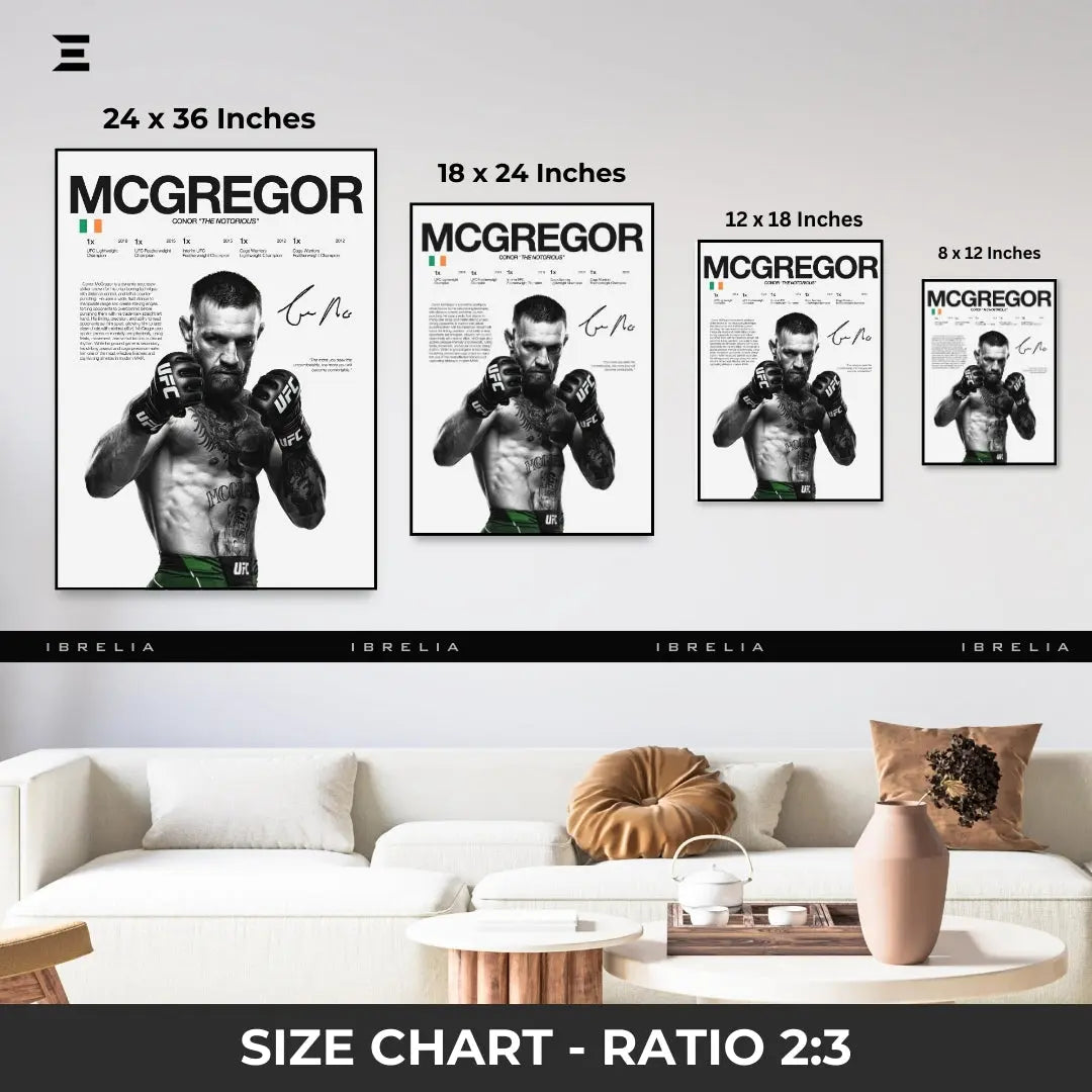Premium Resin Coated Wall Art – Conor McGregor Printed Signature Collectible Frame | IBRELIA Pakistan IBRELIA