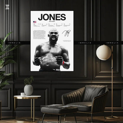 Premium Resin Coated Wall Art – Jon Jones Printed Signature Collectible Frame | IBRELIA Pakistan IBRELIA