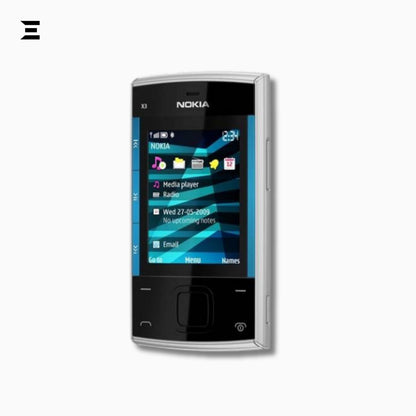Nokia X3-00 Silver Black & Sky Blue (Brand New – Complete Box) | Original Classic Nokia Slider Phone | Rare Collector's Mobile