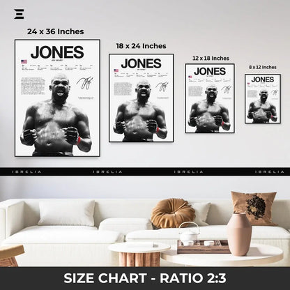 Premium Resin Coated Wall Art – Jon Jones Printed Signature Collectible Frame | IBRELIA Pakistan IBRELIA