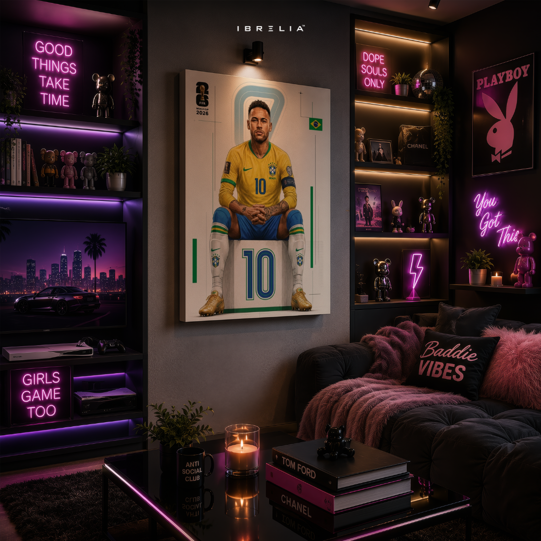 Neymar Jr FIFA World Cup 2026 Wall Art – Brazil Football Superstar Poster | IBRELIA™