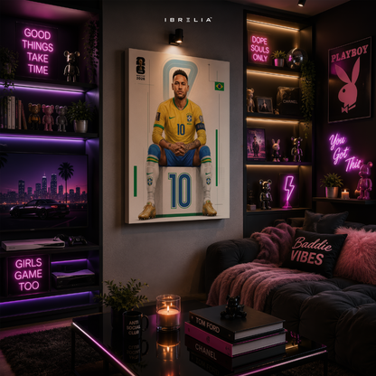 Neymar Jr FIFA World Cup 2026 Wall Art – Brazil Football Superstar Poster | IBRELIA™