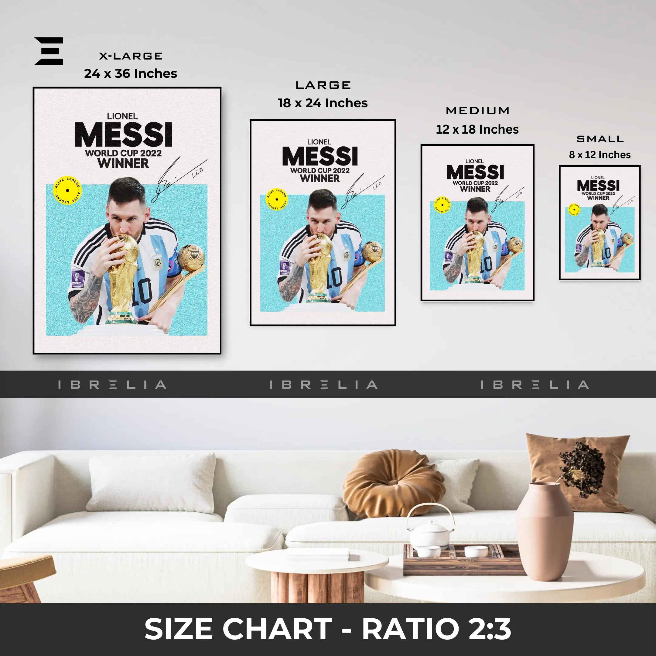 Lionel Messi Resin Wall Art – “World Cup 2022 Winner” Edition | IBRELIA IBRELIA