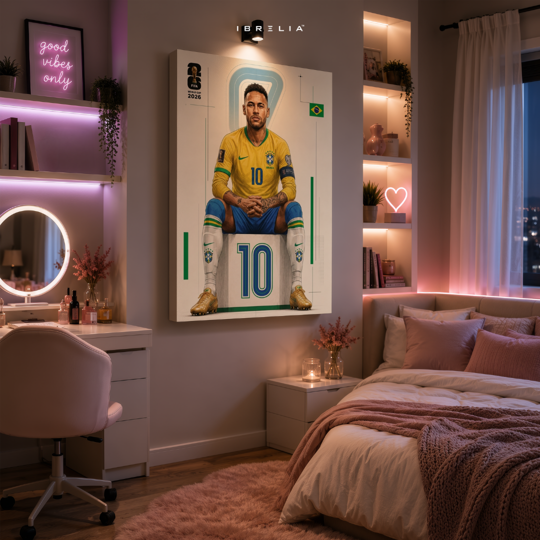 Neymar Jr FIFA World Cup 2026 Wall Art – Brazil Football Superstar Poster | IBRELIA™