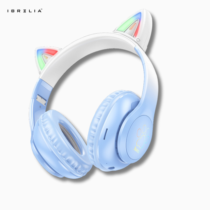 HOCO W42 Cat Ear Wireless Bluetooth Headphones – LED Light Ears, 12H Playtime | IBRELIA™