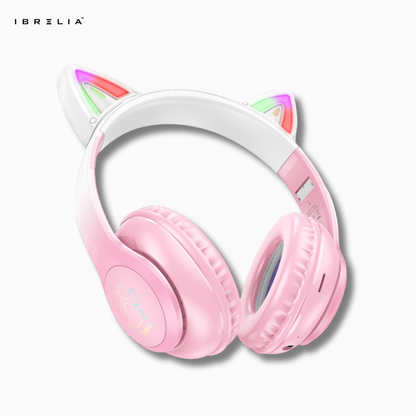 HOCO W42 Cat Ear Wireless Bluetooth Headphones – LED Light Ears, 12H Playtime | IBRELIA™