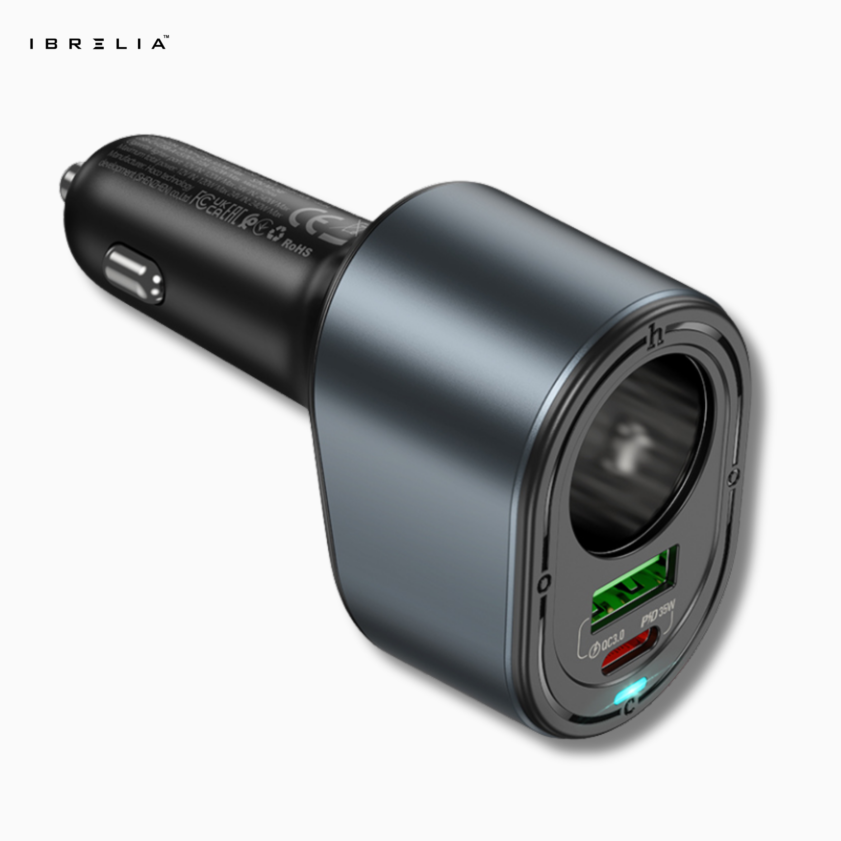 HOCO Z56 Friend 240W PD35W + QC3.0 Cigarette Lighter Car Charger | IBRELIA™