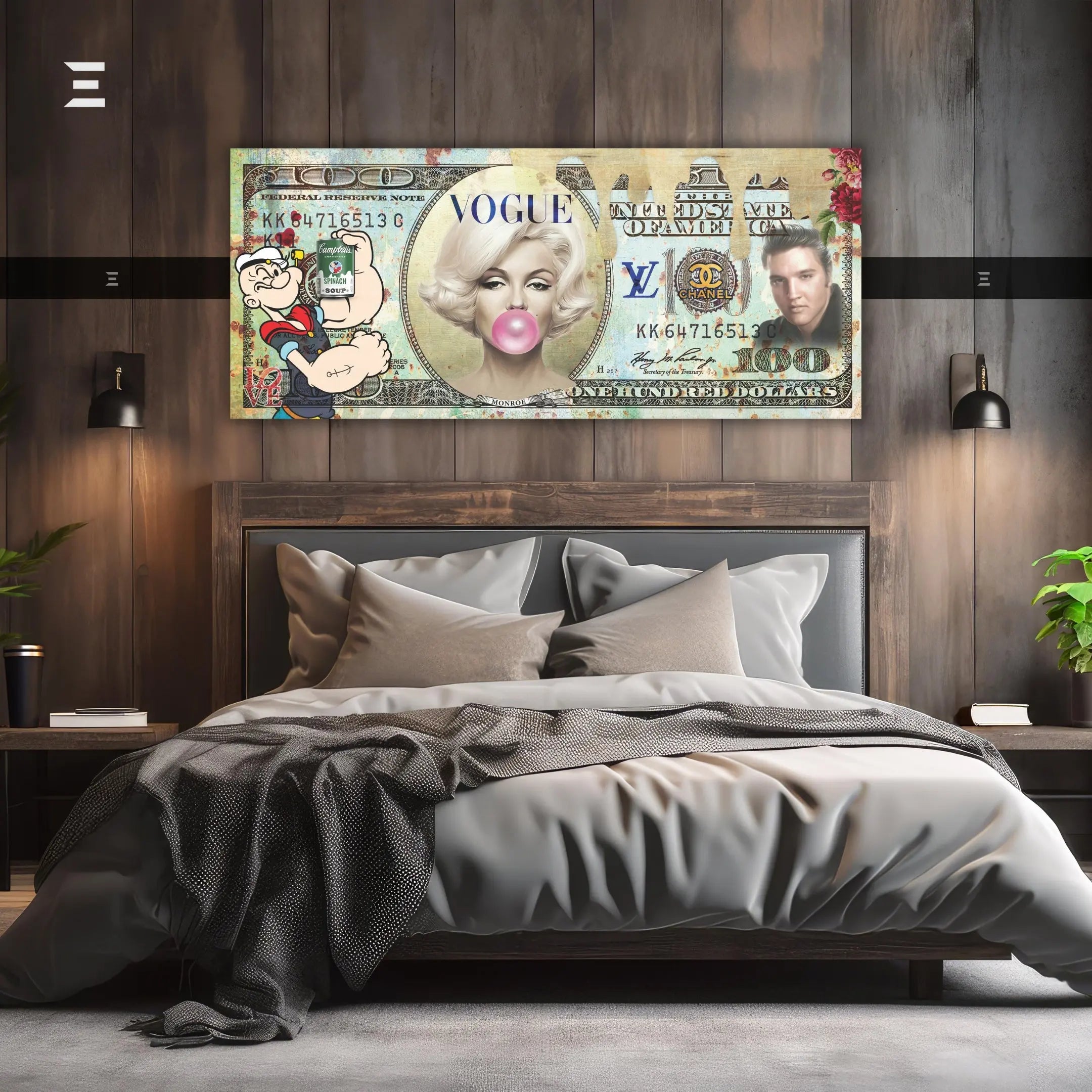 Ultra Wide Wall Art – Exclusive Pop Art Dollar Design | IBRELIA IBRELIA