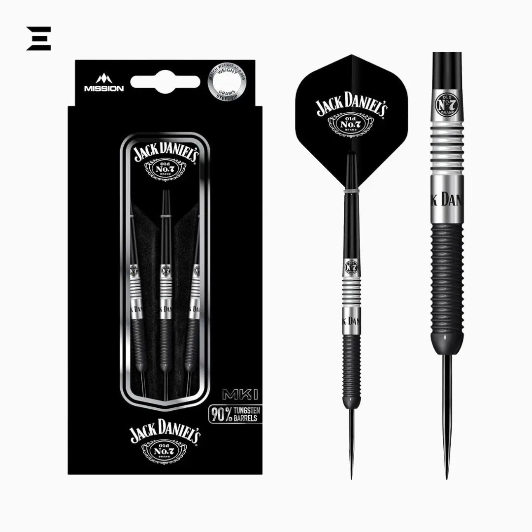 Jack Daniel’s Branded Steel Tip Dart Set – 90% Tungsten, Official Collector’s Edition IBRELIA