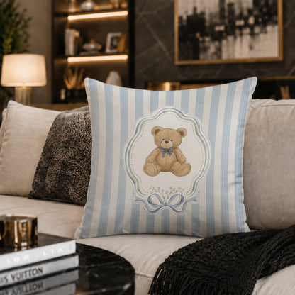 Cute Teddy Bear Baby Cushion | Premium Velvet Suede | Double-Sided Print
