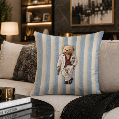 Tony Montana Teddy Bear Cushion | Premium Velvet Suede | Double-Sided Print