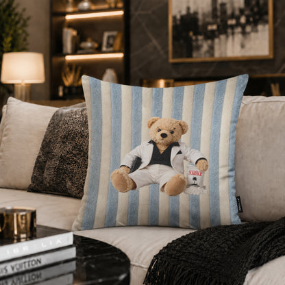 Tony Montana Teddy Bear Cushion | Premium Velvet Suede | Double-Sided Print