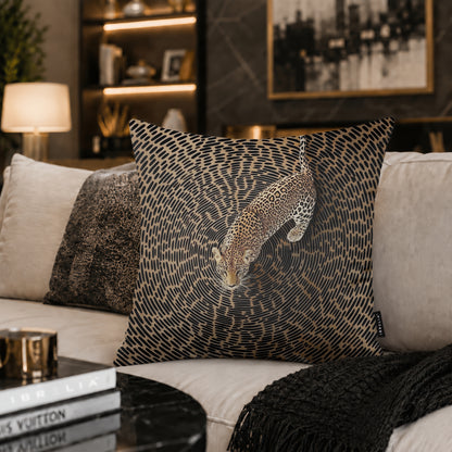 Modern Leopard Abstract Cushion | Premium Velvet Suede | Double-Sided Print