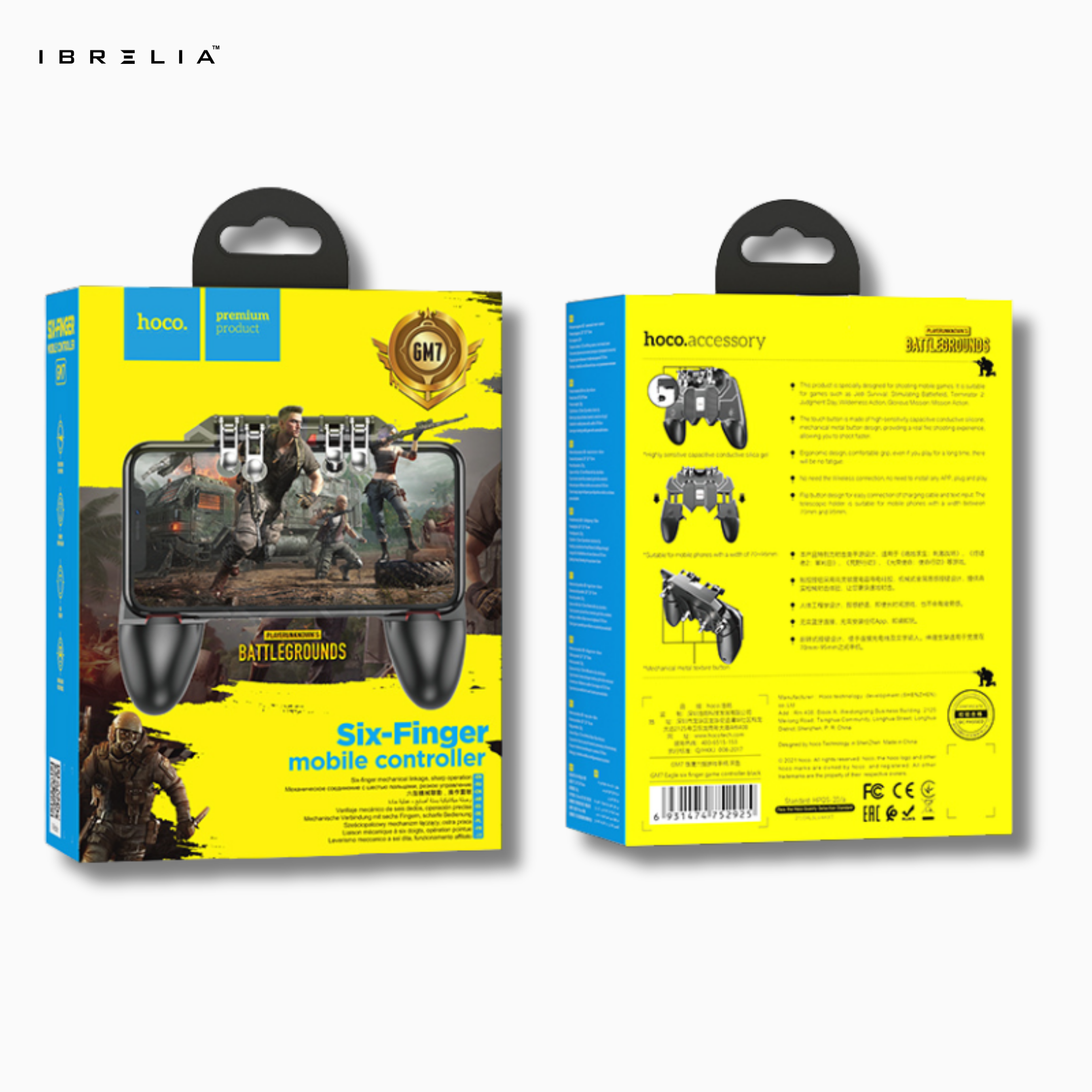 HOCO GM7 Six-Finger Mobile Gaming Controller | IBRELIA™