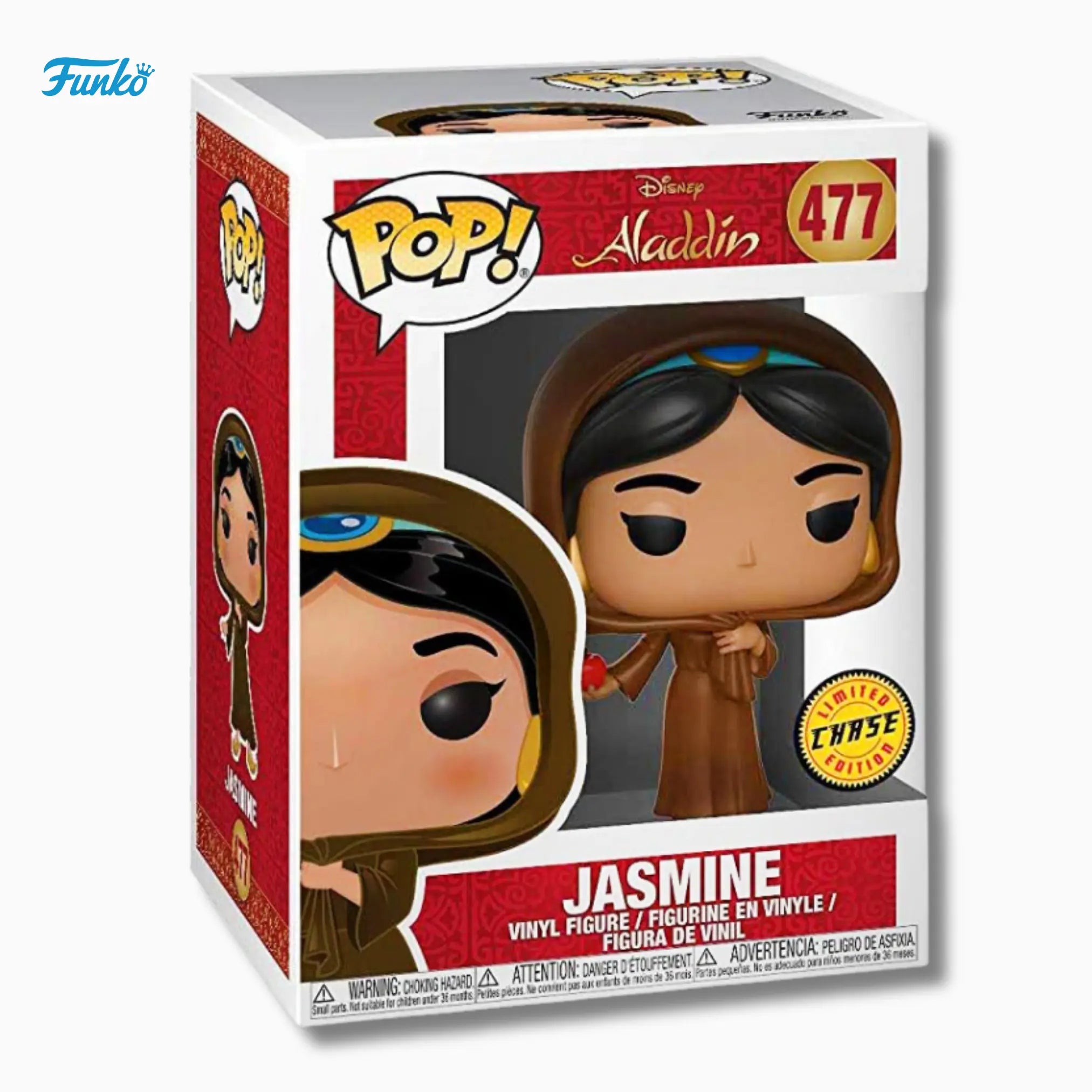 Funko Pop! Disney: Aladdin – Jasmine 477 (Chase Edition, 4 - Inch Vinyl Figure) - IBRELIA
