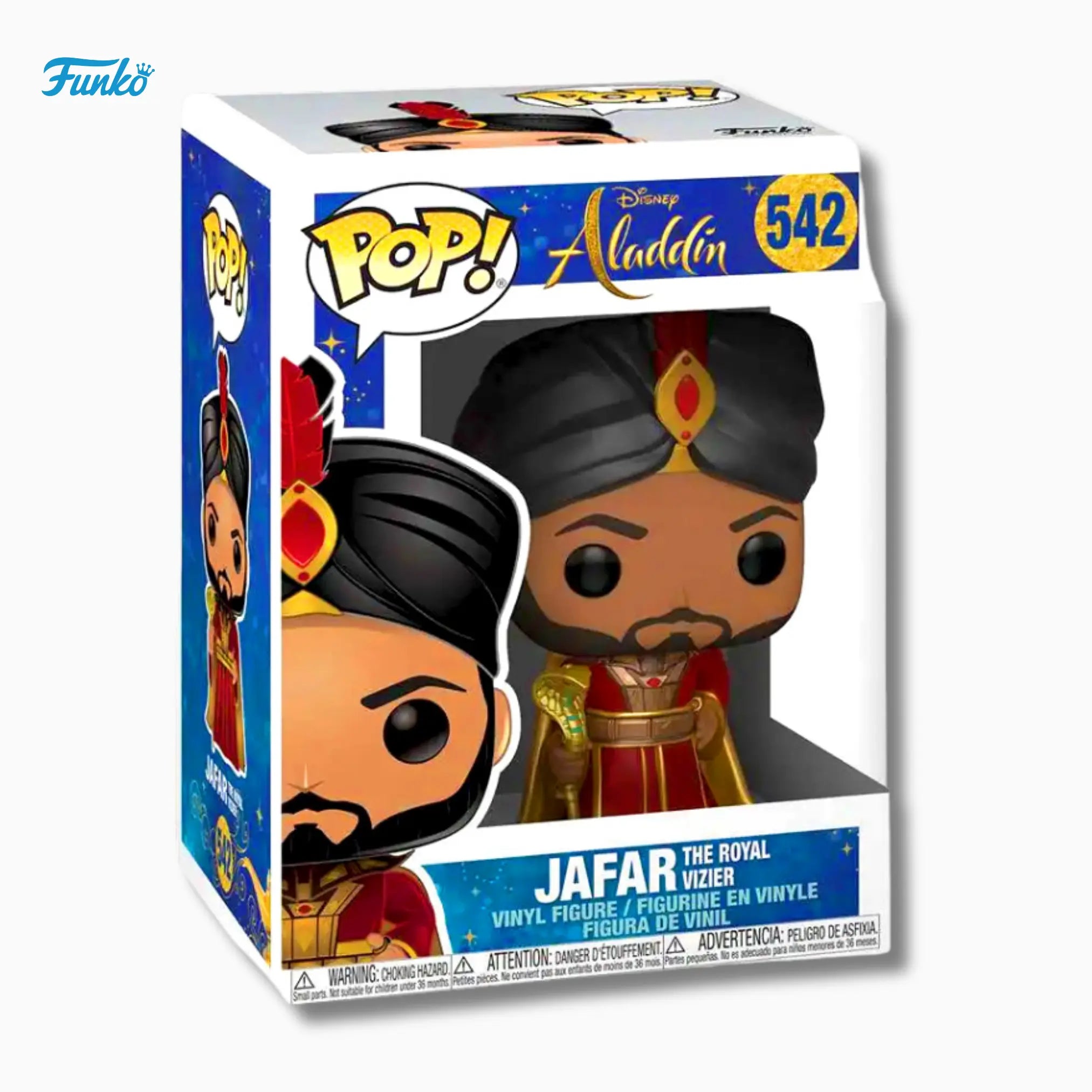Funko Pop! Disney: Aladdin – Jafar the Royal Vizier 542 (4 - Inch Vinyl Figure) - IBRELIA