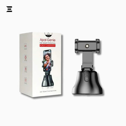 Apai Genie Smart Phone Holder – 360° Auto Face Tracking & Selfie Stick for Live Streaming & Video (Black) - IBRELIA