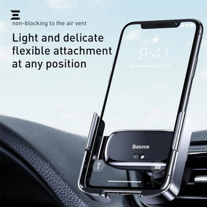 Baseus Mini Smart Electric Car Phone Holder – 360° Rotatable (Black) - IBRELIA