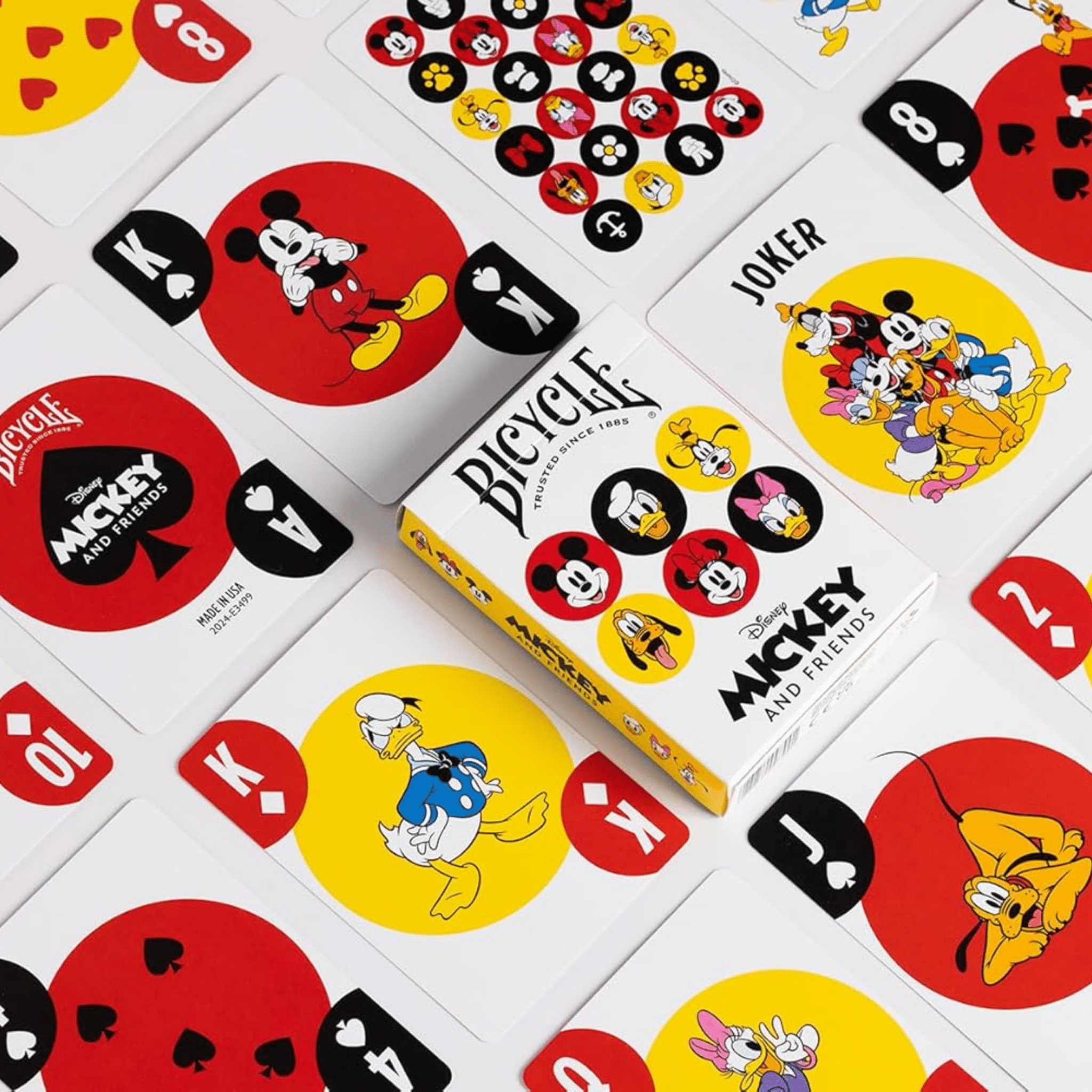 Bicycle® Disney Mickey & Friends Playing Cards – Classic Character Edition (54 Cards) | IBRELIA™ Collectibles - IBRELIA