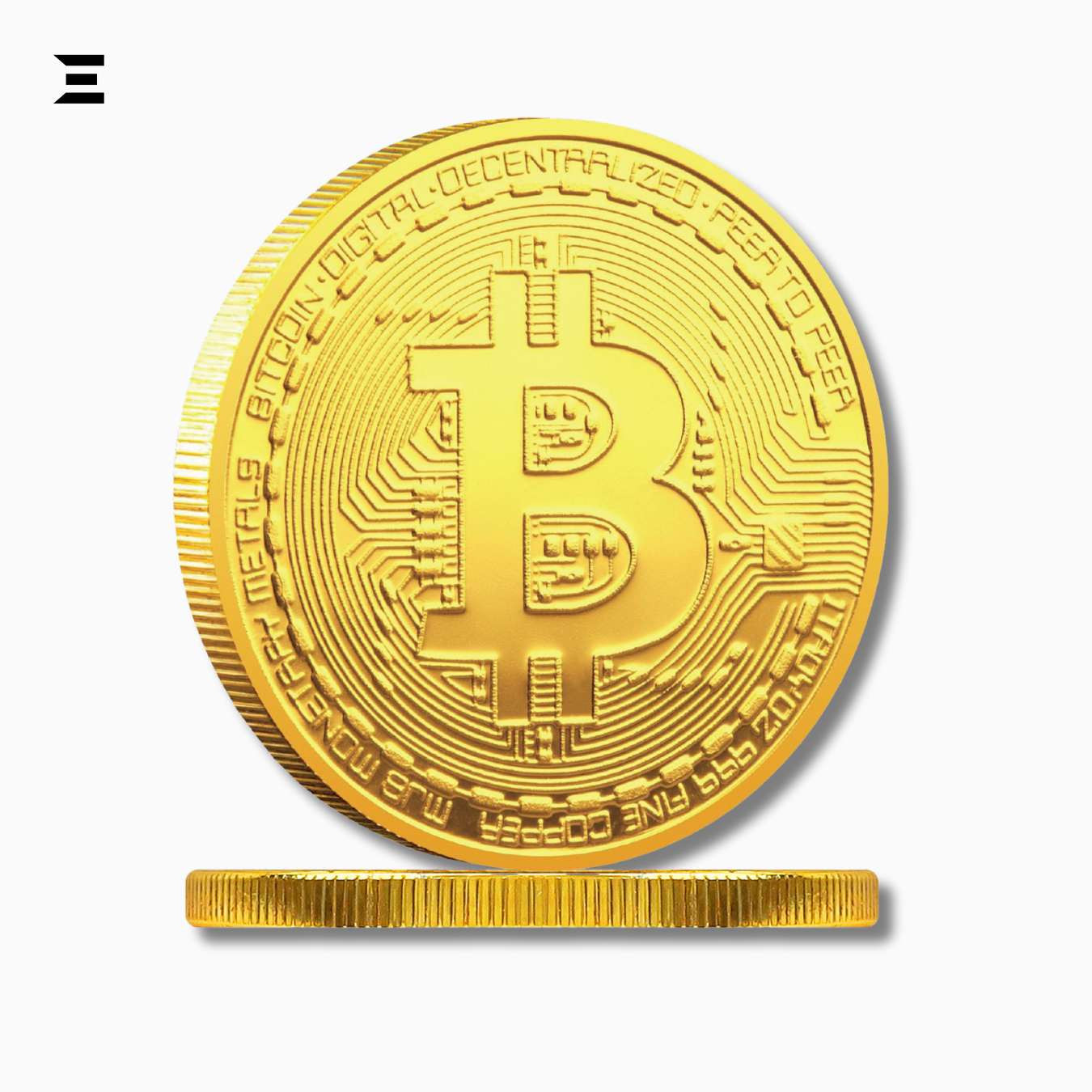 Gold Bitcoin Collectible Coin – 24K Gold Plated Limited Edition with Case IBRELIA