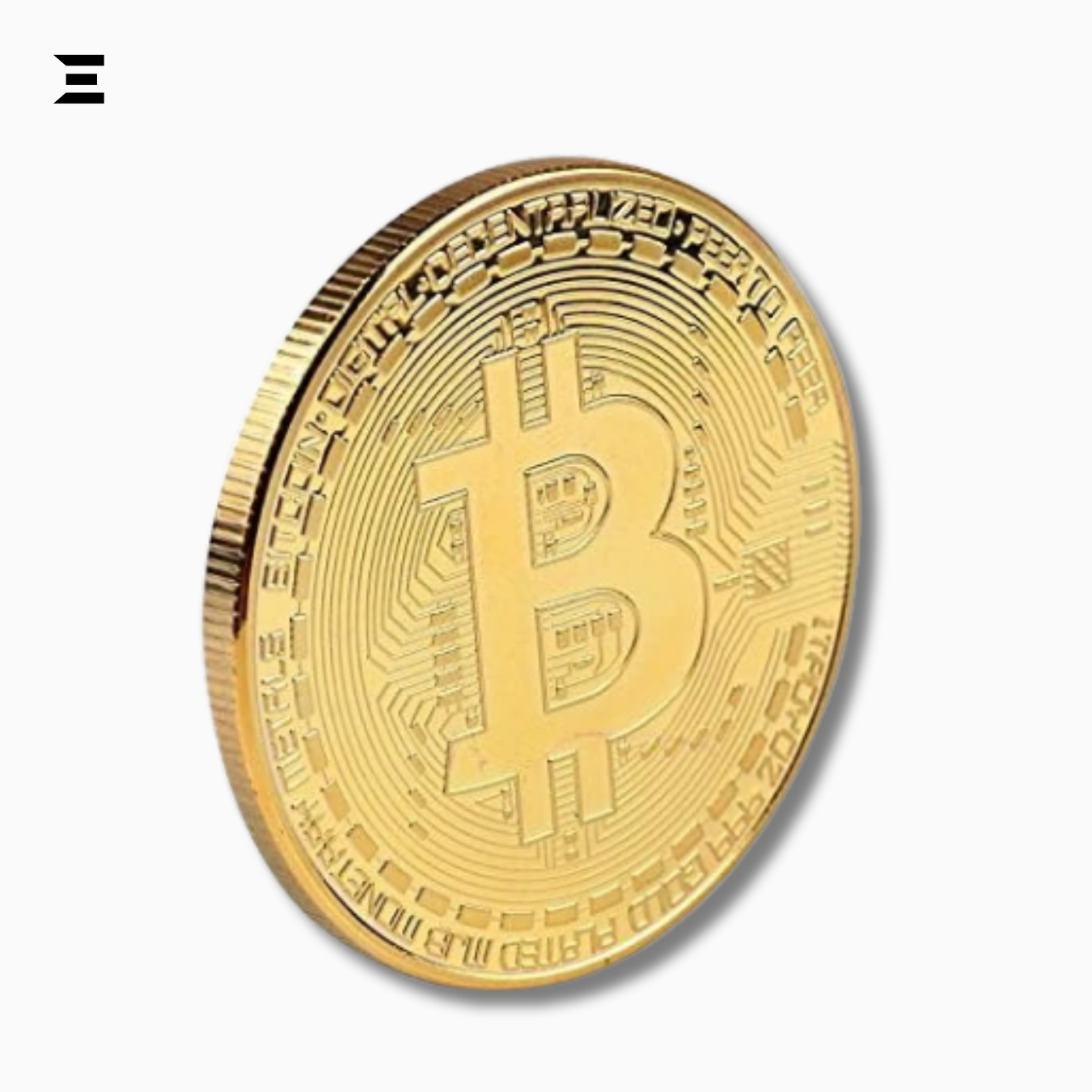 Gold Bitcoin Collectible Coin – 24K Gold Plated Limited Edition with Case IBRELIA