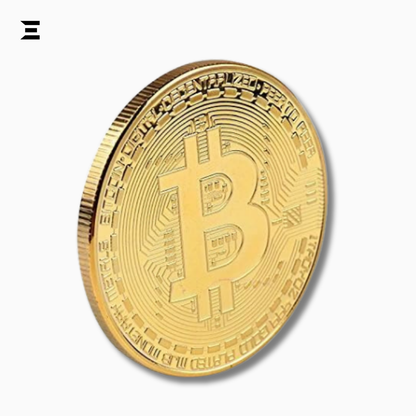 Gold Bitcoin Collectible Coin – 24K Gold Plated Limited Edition with Case IBRELIA