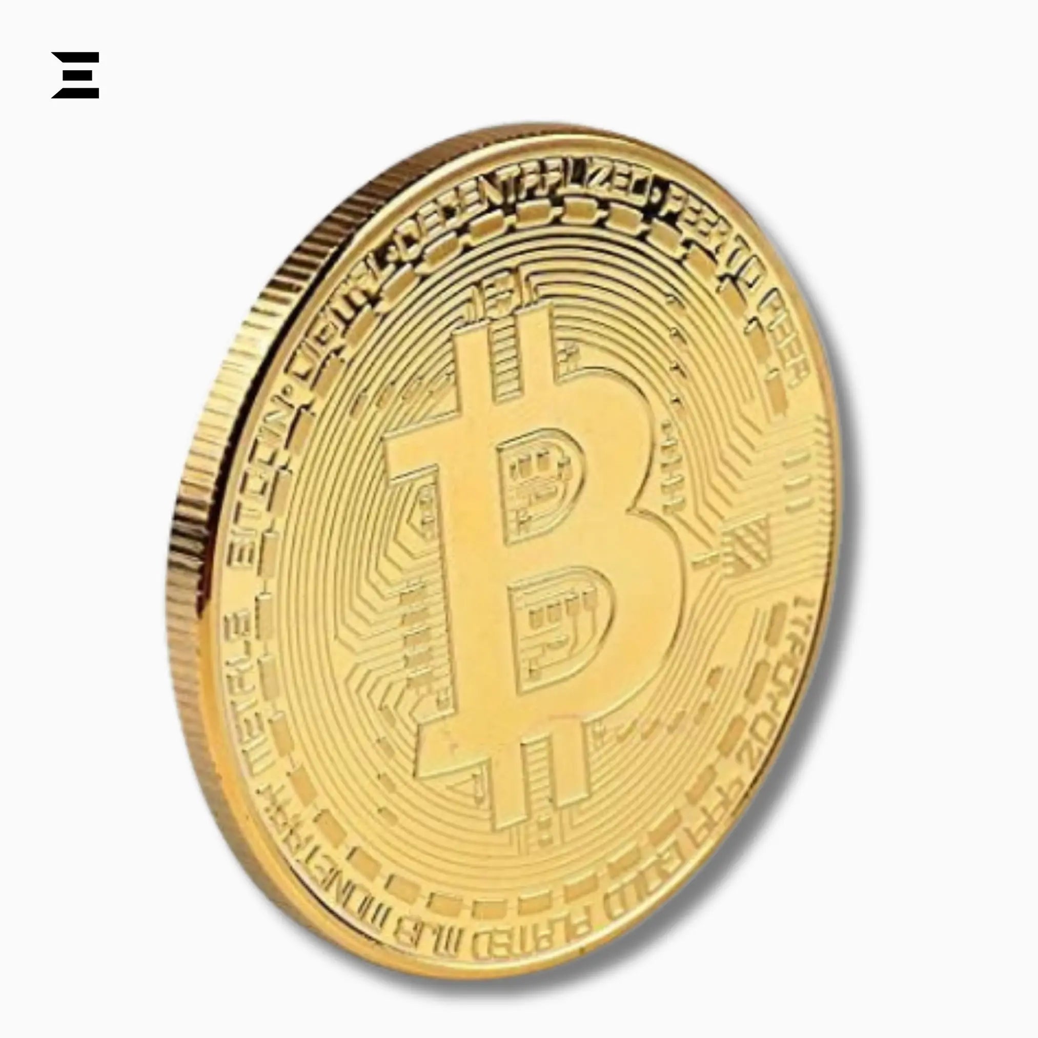 Gold Bitcoin Collectible Coin – 24K Gold Plated Limited Edition with Case IBRELIA